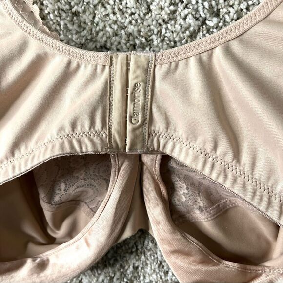 Glamorise Bra Women’s 48G Beige Tan Low Cut WonderWire Lace - Picture 7 of 8